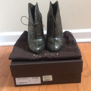 Snakeskin Gucci Booties 100% Authentic